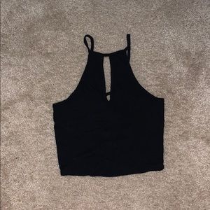 Black cropped tank